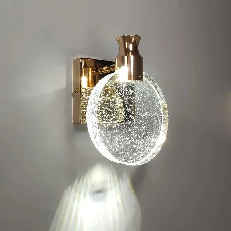 Wall Sconce Cordless Teardrop Glass Shade
