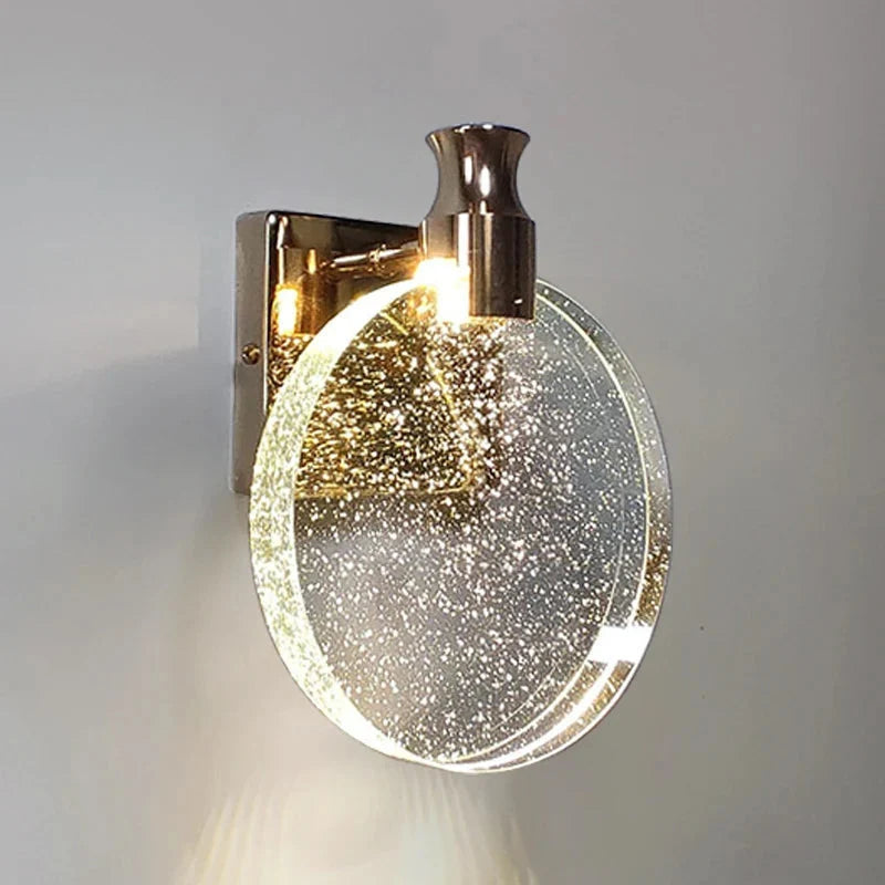 Wall Sconce Cordless Teardrop Glass Shade