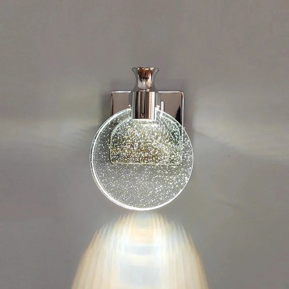 Wall Sconce Cordless Teardrop Glass Shade