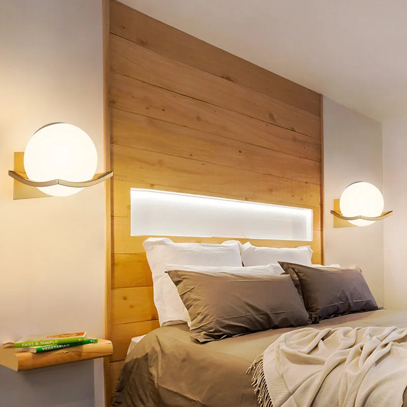 Wall Sconce Glass Globe Even Lighting