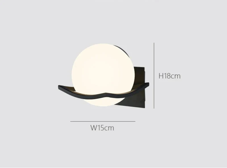 Wall Sconce Glass Globe Even Lighting