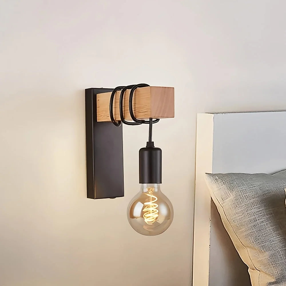Wall Sconce Industrial Exposed Arm Matte Metal E27 Socket