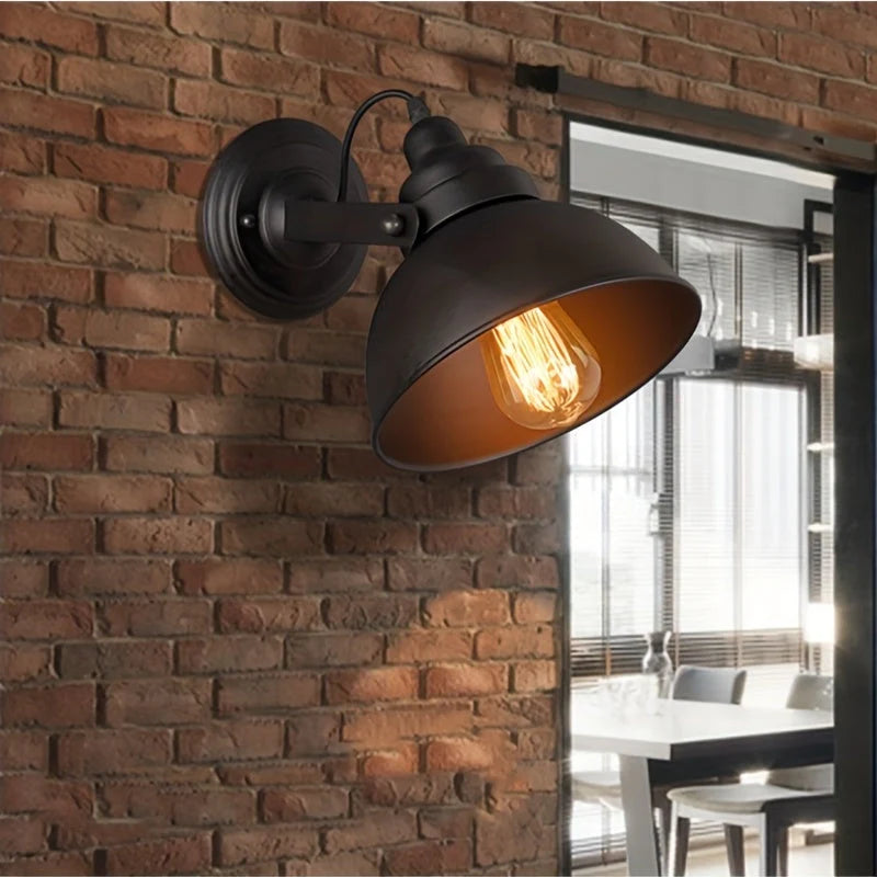 Wall Sconce Industrial Matte Powder-Coated Steel Directional Downlight