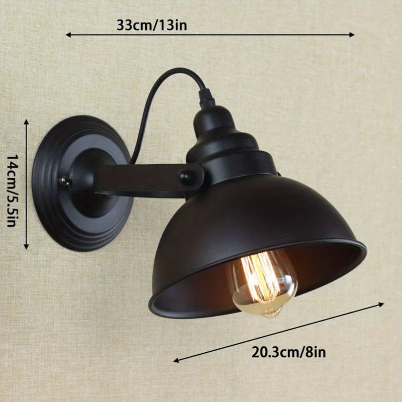 Wall Sconce Industrial Matte Powder-Coated Steel Directional Downlight