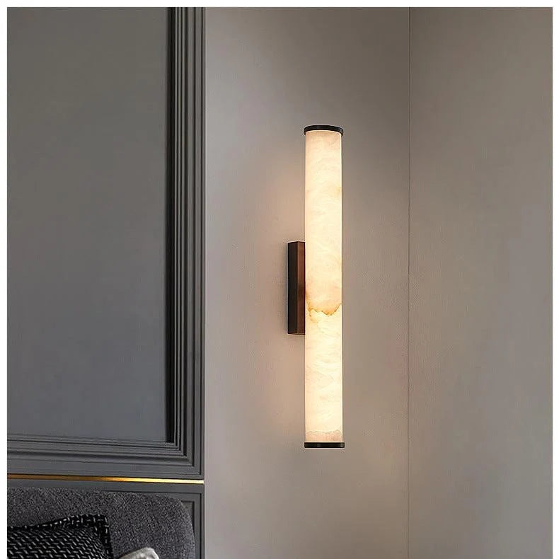 Wall Sconce Marble Copper-Look Finish Warm White LED