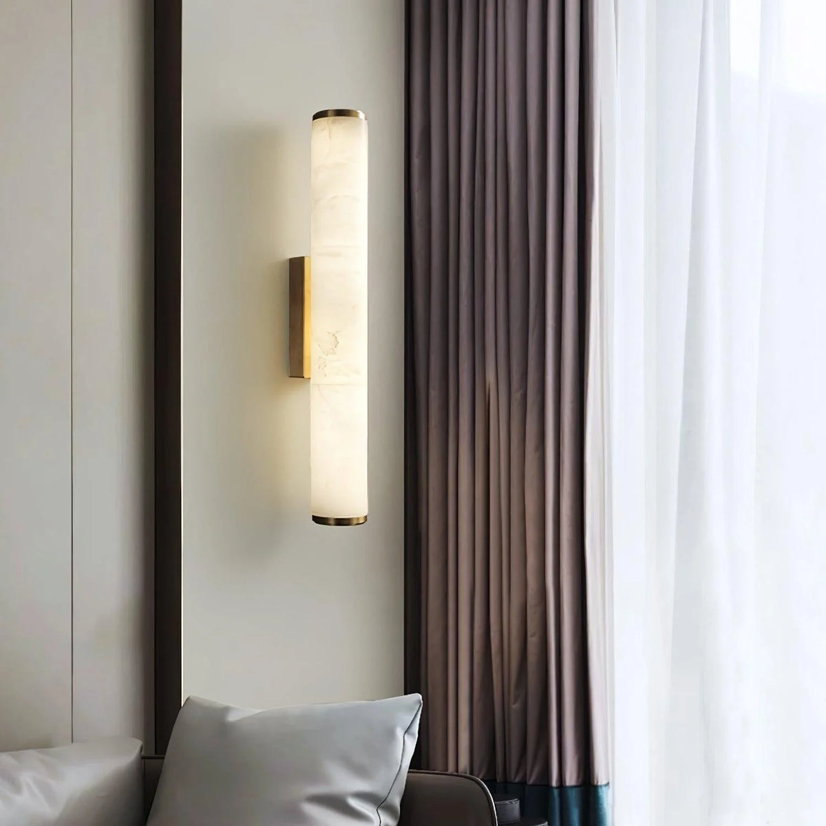 Wall Sconce Marble Copper-Look Finish Warm White LED