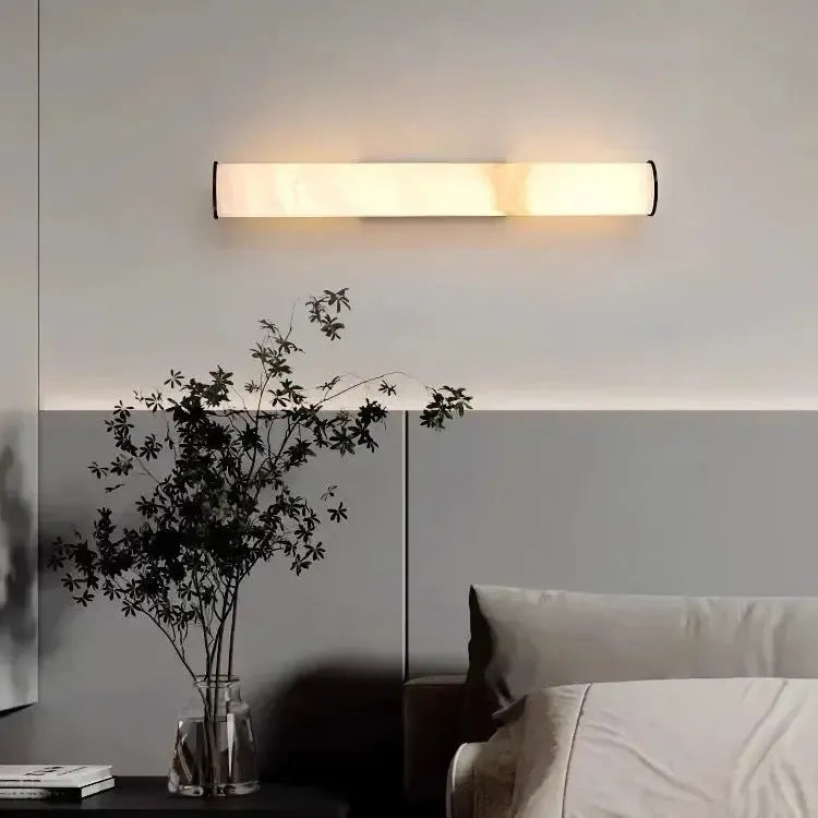 Wall Sconce Marble Copper-Look Finish Warm White LED