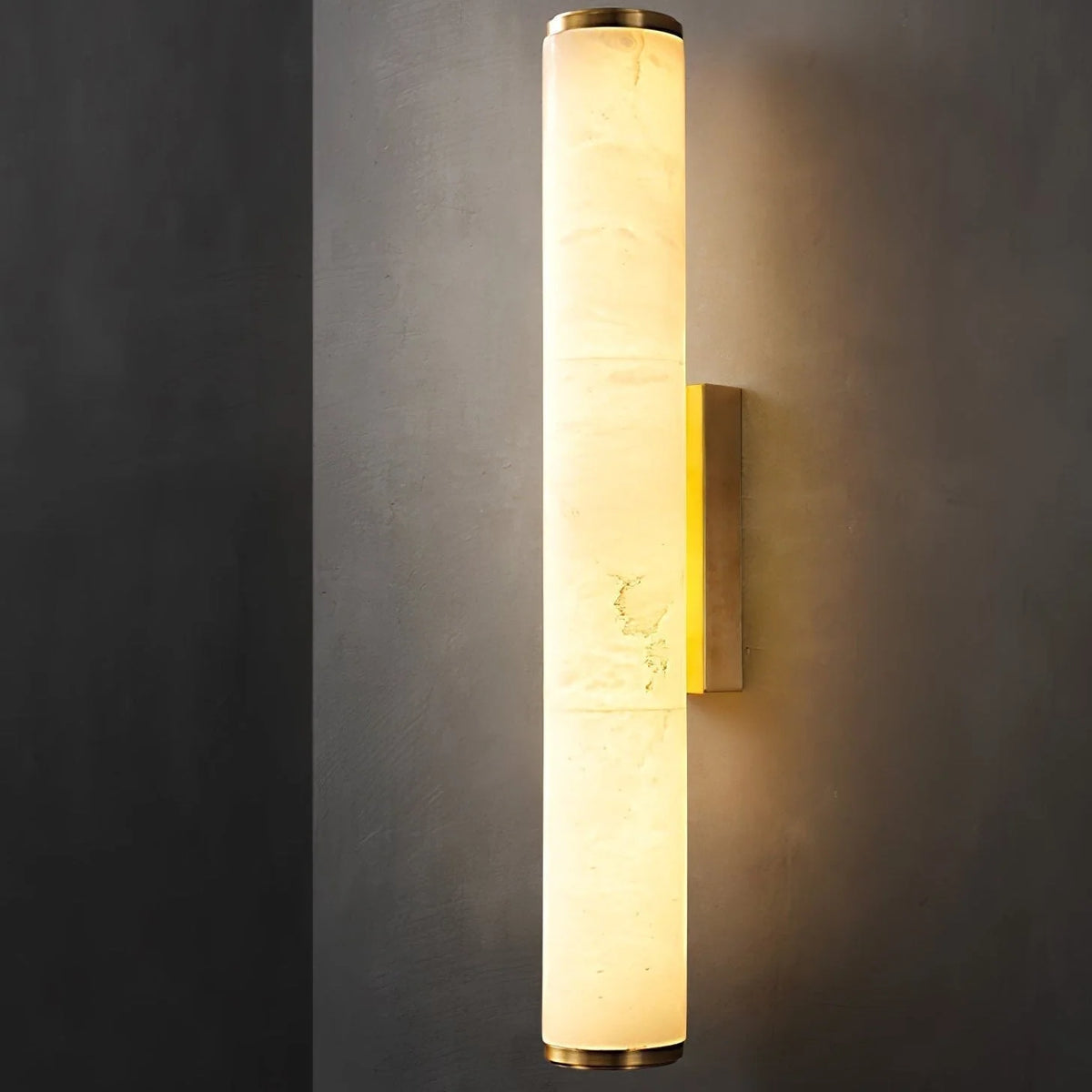 Wall Sconce Marble Copper-Look Finish Warm White LED