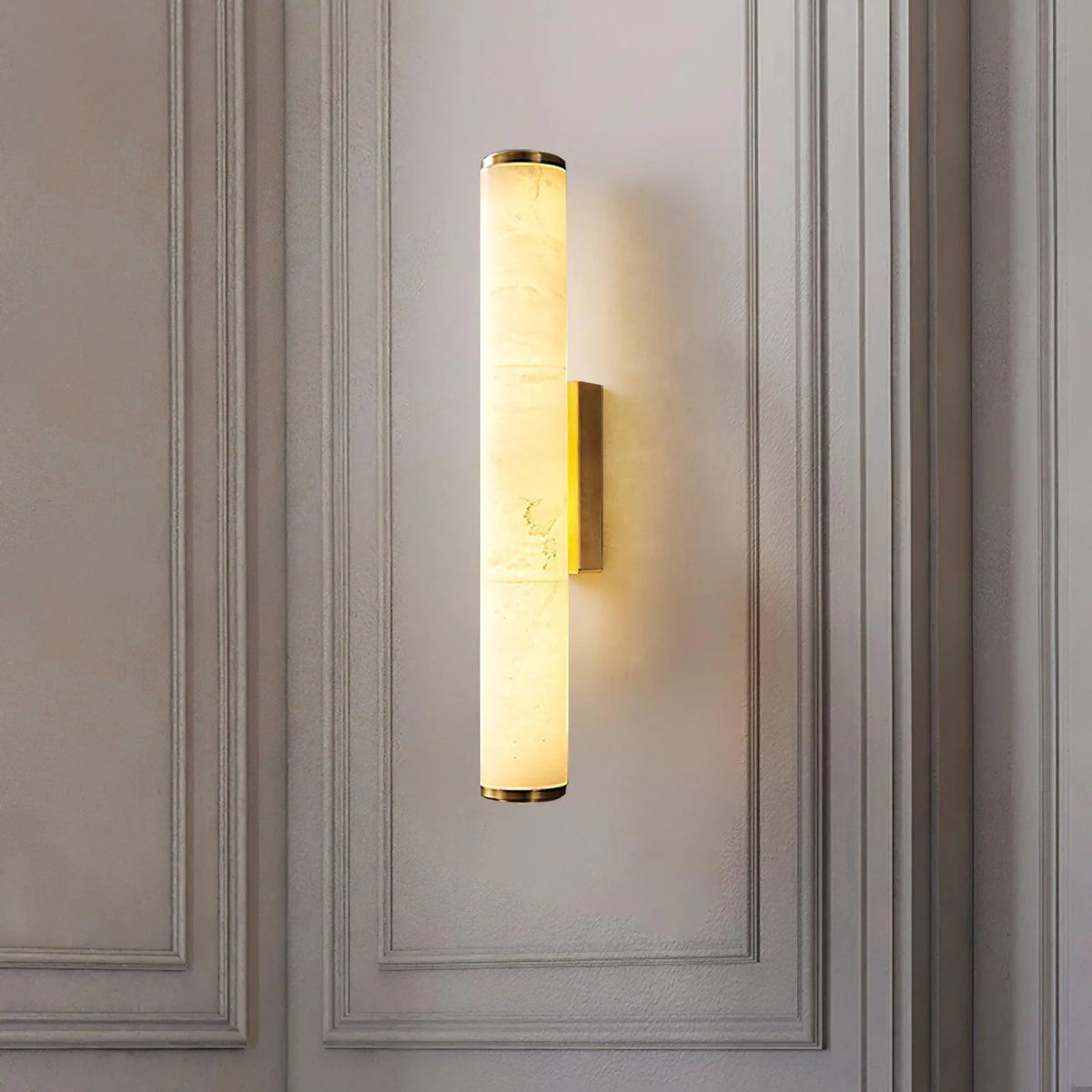 Wall Sconce Marble Copper-Look Finish Warm White LED