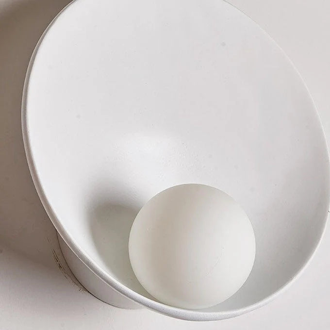 Wall Sconce Round Resin Diffuser Glare-Free