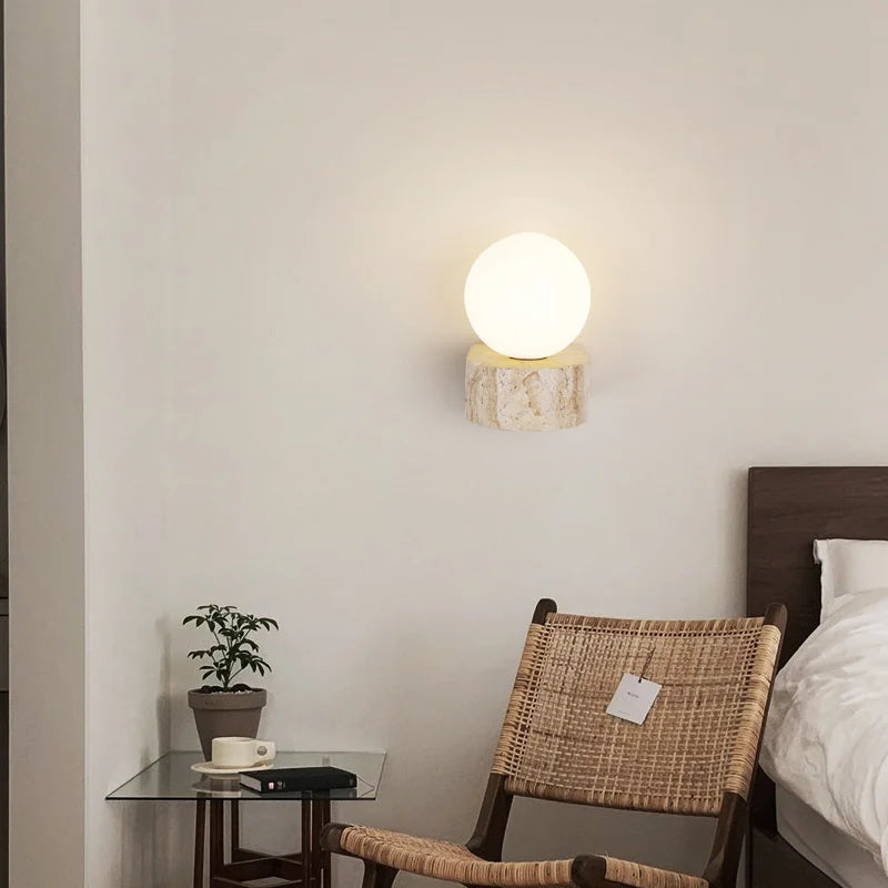 Wall Sconce Travertine Linear Slot Concealed Fixings