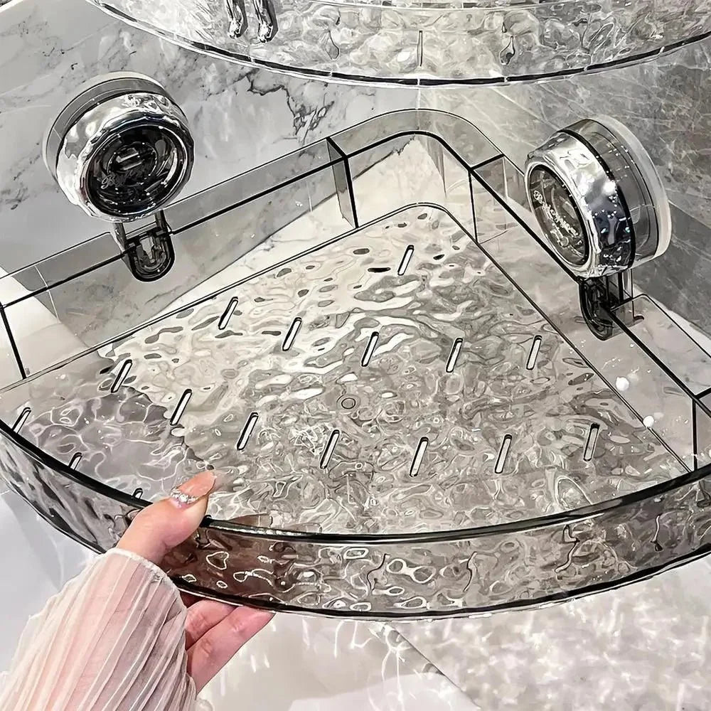 Wall Shelf Suction Cup Mount Drill-Free Space-Saving Storage