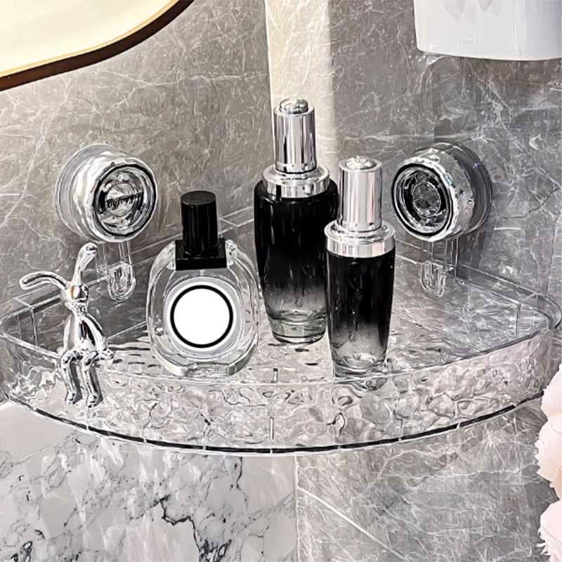 Wall Shelf Suction Cup Mount Drill-Free Space-Saving Storage