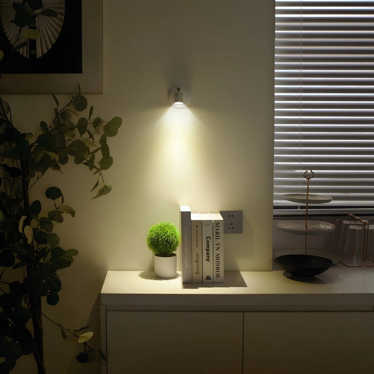 Wall Spotlight Adjustable Aim USB Rechargeable & AA Compatible