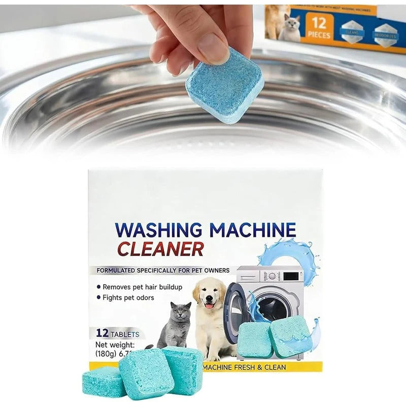 Washing Machine Cleaner Tablets Pet Hair & Odor Control