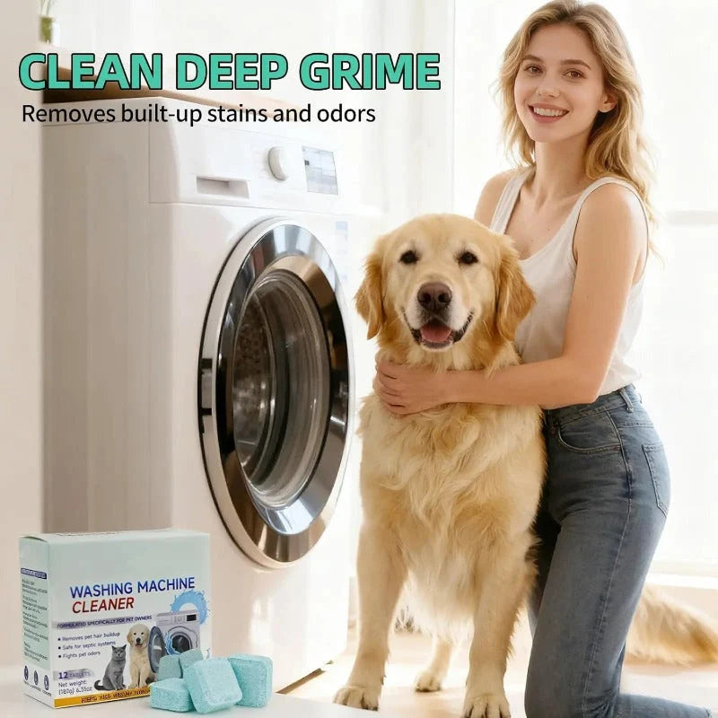 Washing Machine Cleaner Tablets Pet Hair & Odor Control