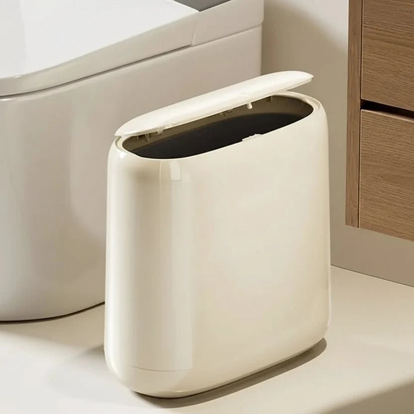 Waste Bin Slim Space-Saving Plastic 6.1-Inch