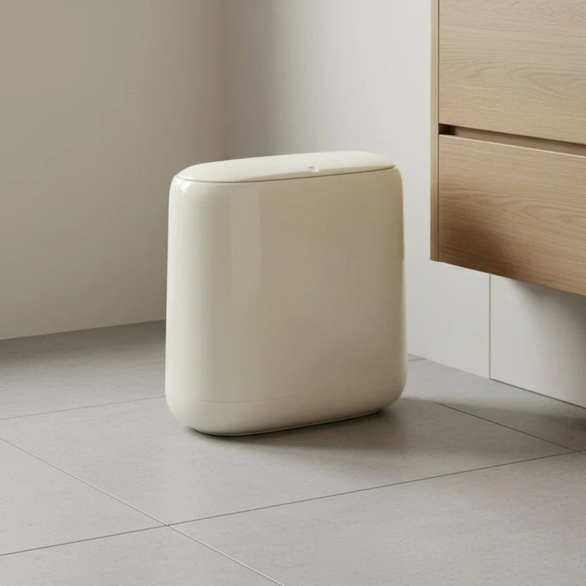 Waste Bin Slim Space-Saving Plastic 6.1-Inch
