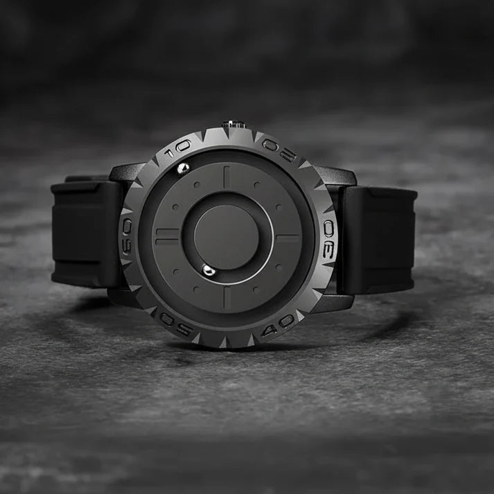 Watch Magnetic Ball Time Display Stainless Steel Mesh Band