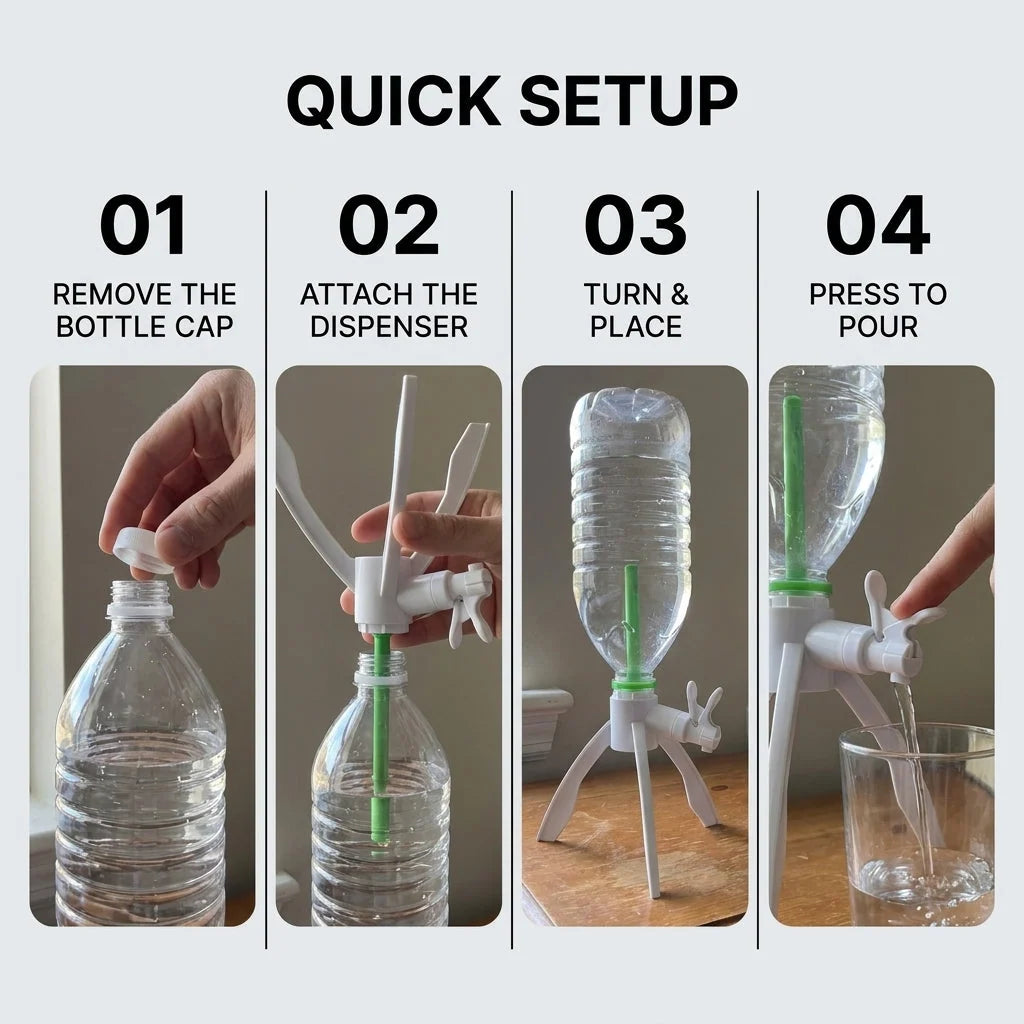 Water Dispenser Screw-On Manual Press Tap