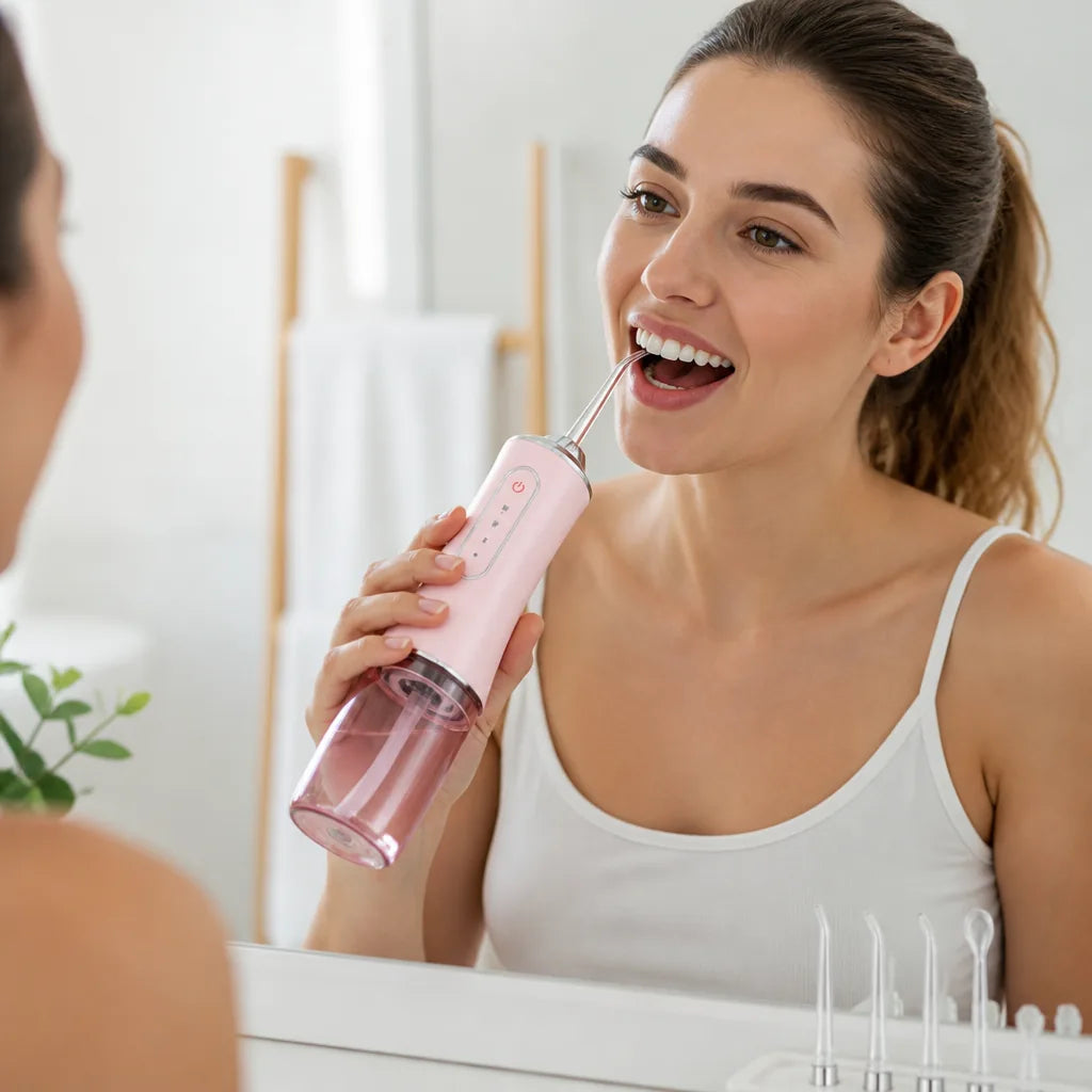 Water Flosser Cordless Rechargeable 220ml Tank Multi-Tip