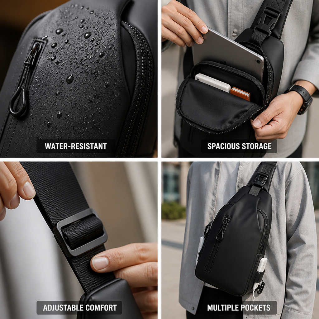 Water-Resistant & Lightweight Sling Bag