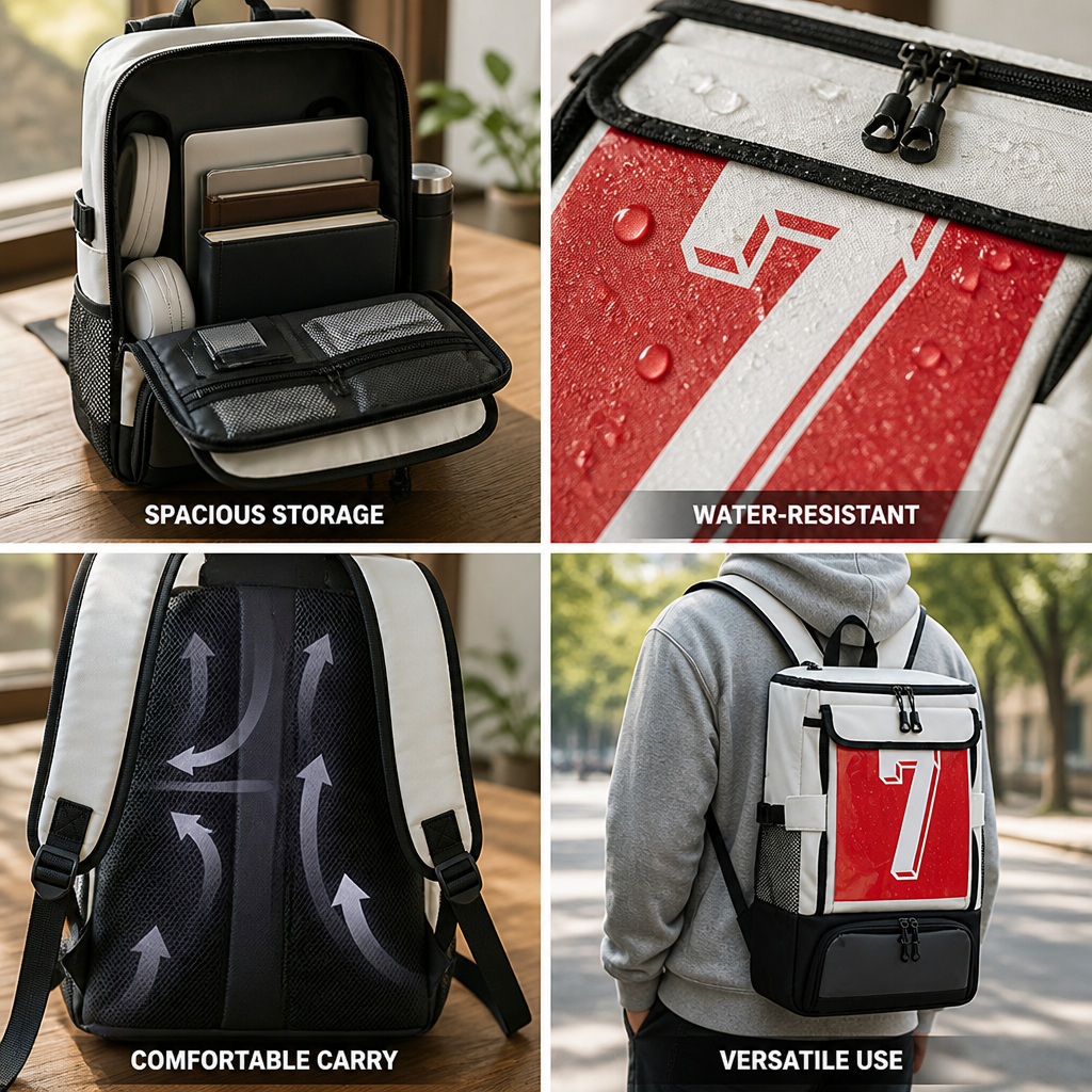 Water-Resistant Multi-Compartment Backpack (Laptop Sleeve)