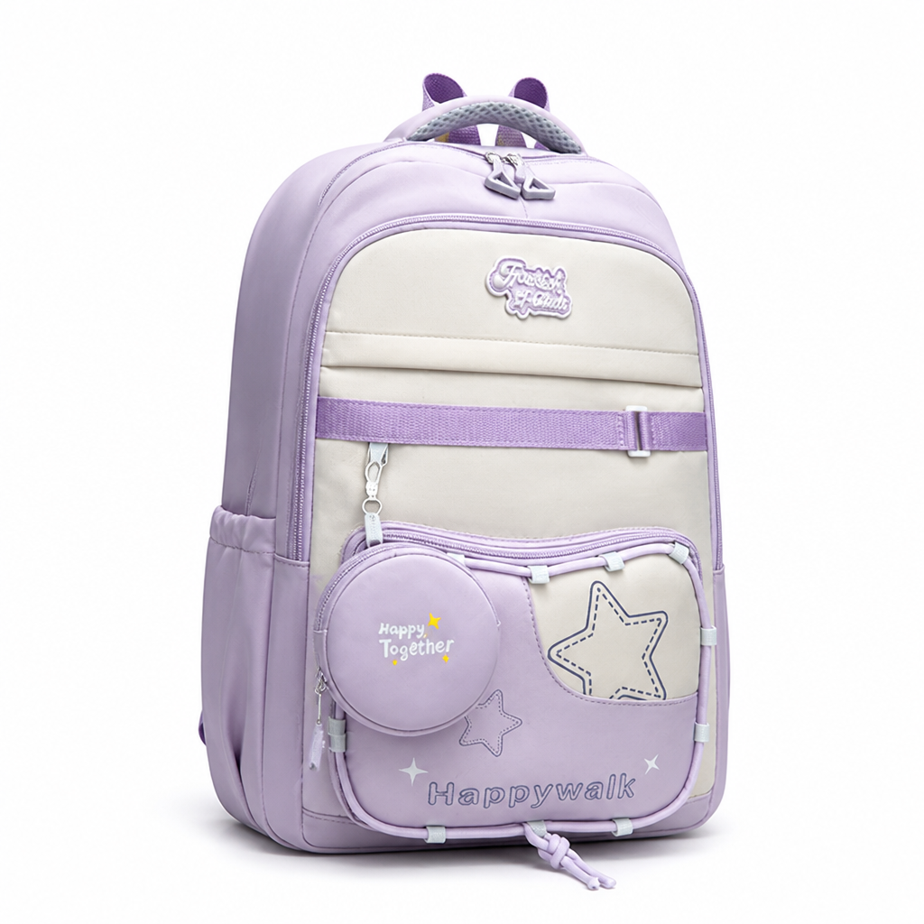 Water-Resistant Multi-Compartment School Backpack