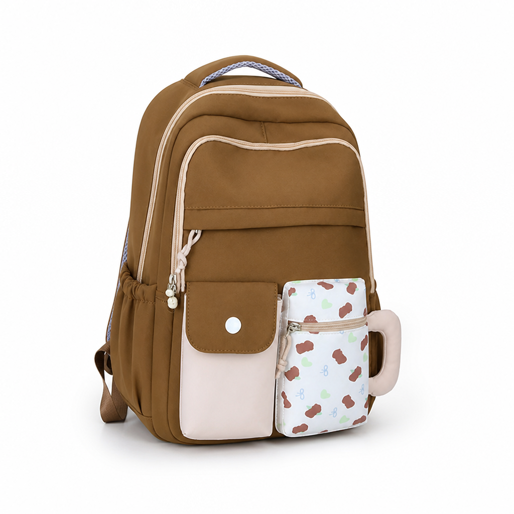 Water-Resistant Multi-Compartment School Backpack