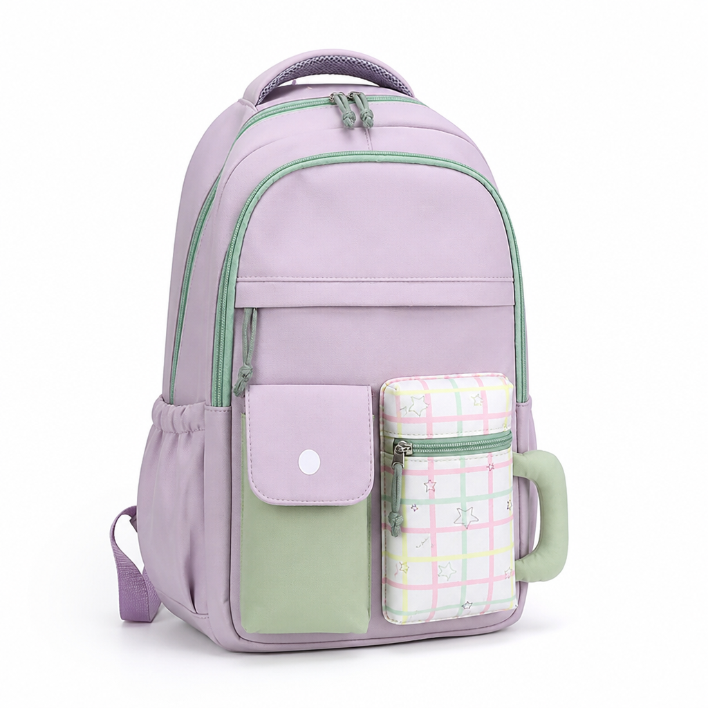 Water-Resistant Multi-Compartment School Backpack