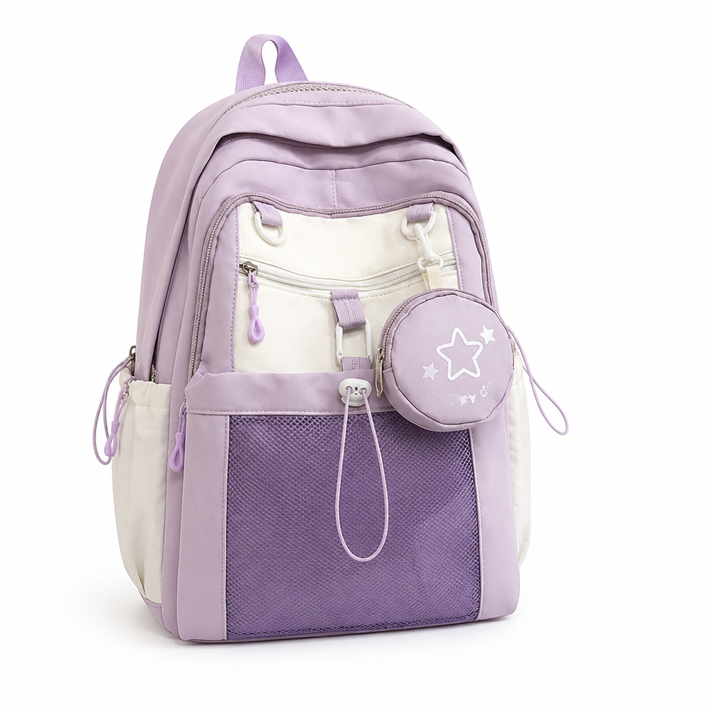 Water-Resistant Multi-Compartment School Backpack (Laptop Sleeve)