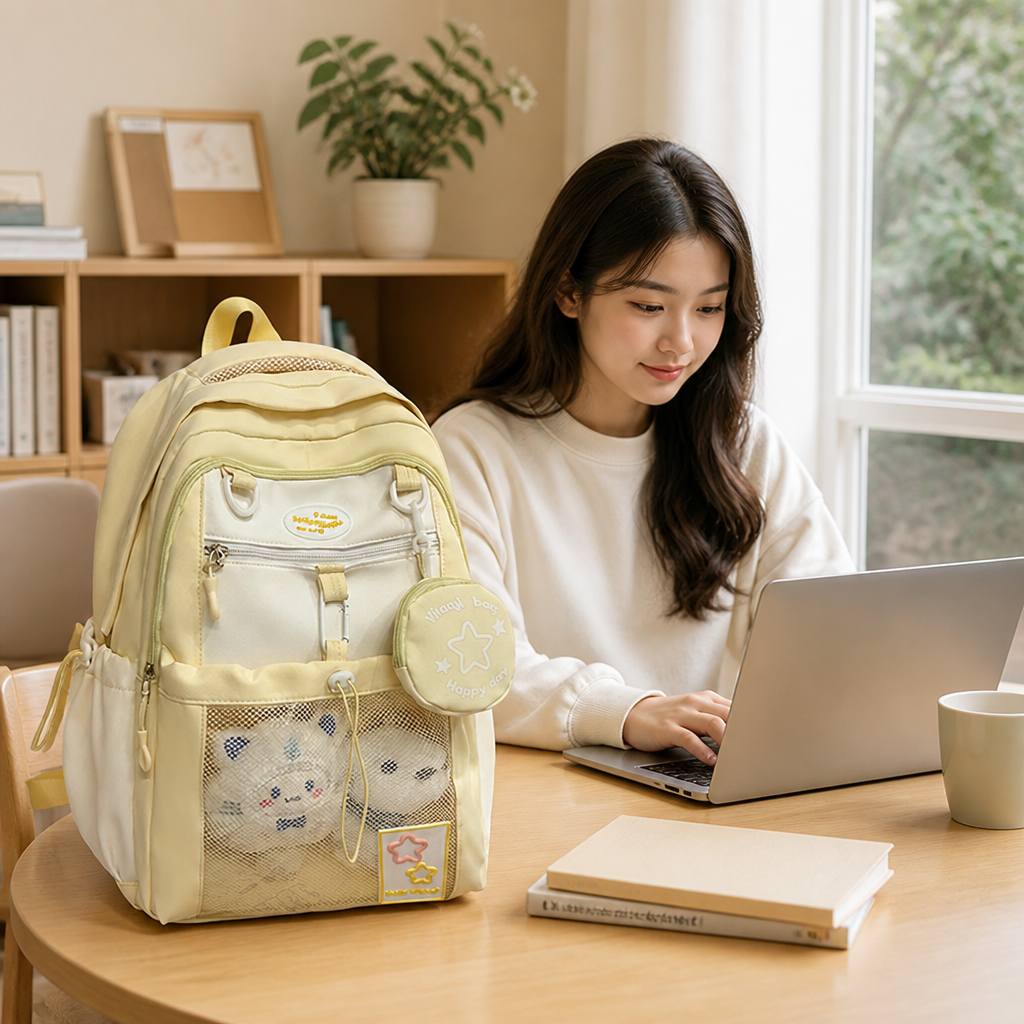 Water-Resistant Multi-Compartment School Backpack (Laptop Sleeve)