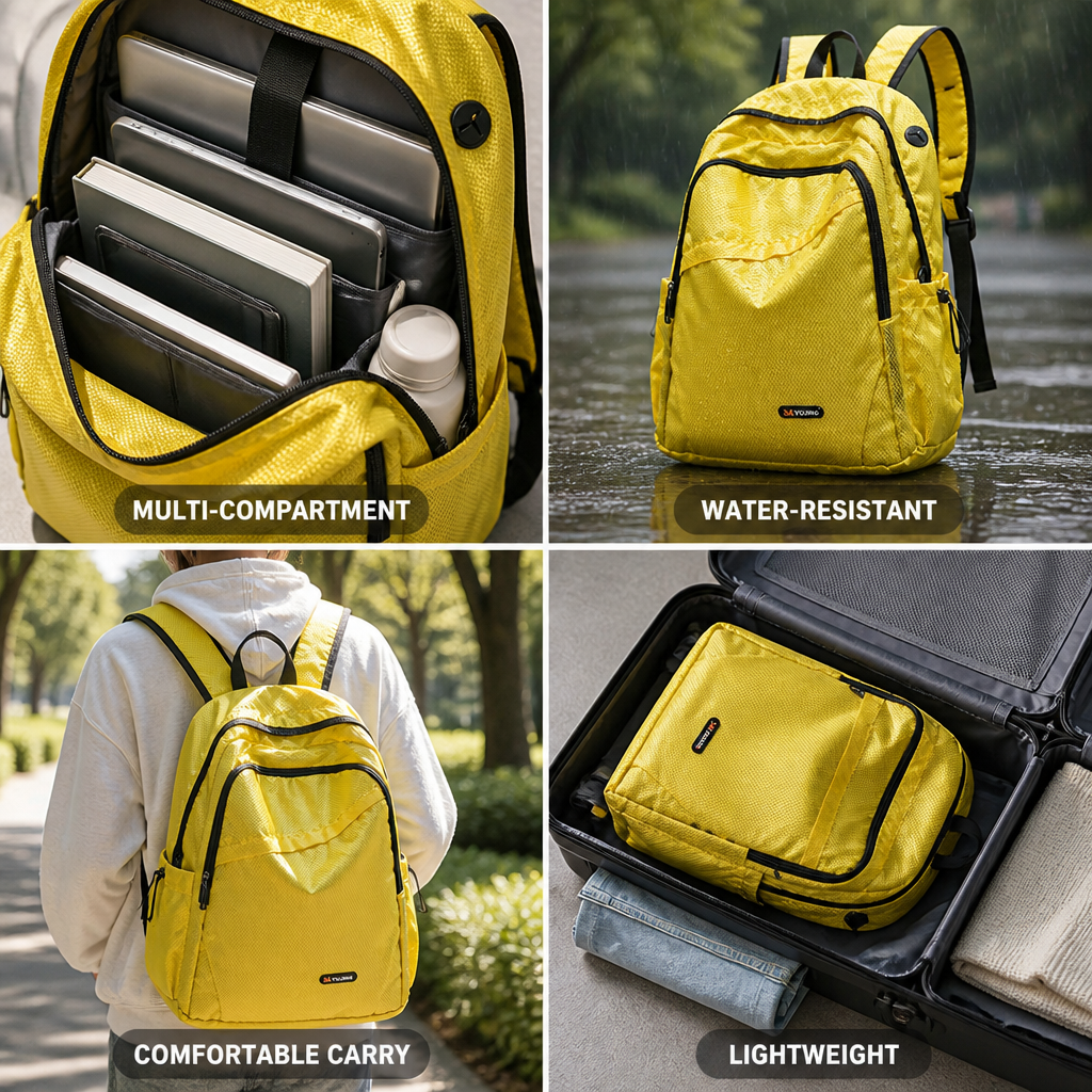 Water-Resistant Multi-Compartment Sports Backpack