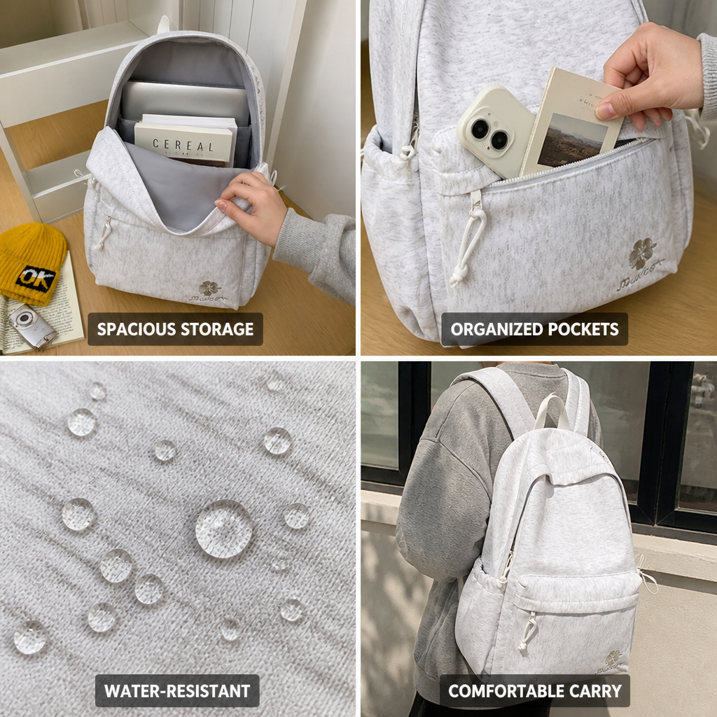 Water-Resistant Multi-Pocket Backpack (Laptop-Friendly)
