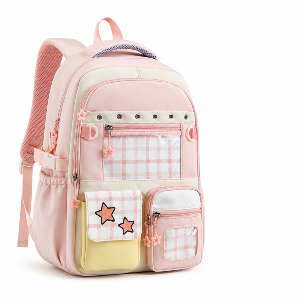 Water-Resistant Multi-Pocket Character School Backpack