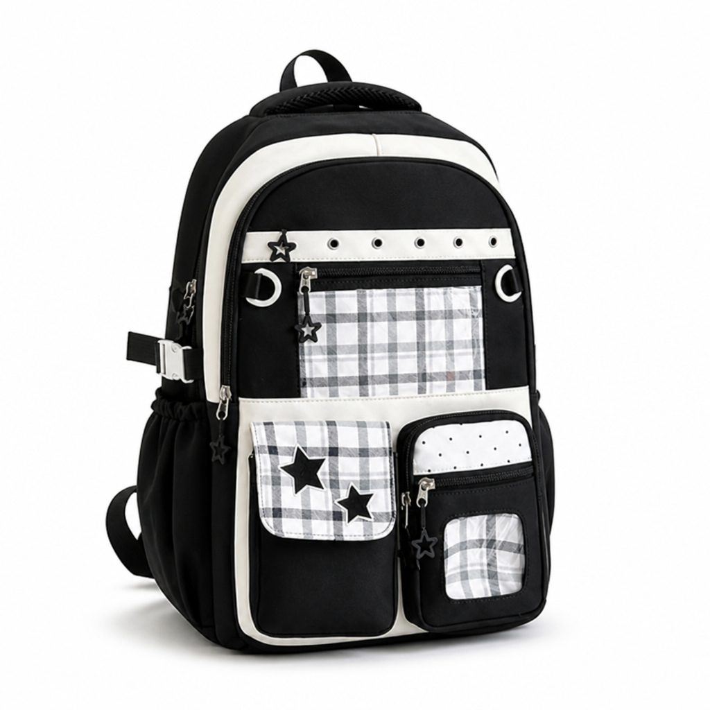 Water-Resistant Multi-Pocket Character School Backpack