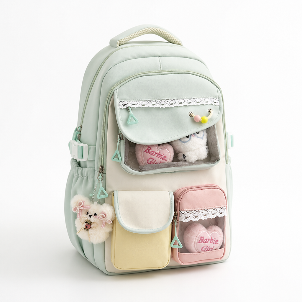 Water-Resistant Multi-Pocket School Backpack