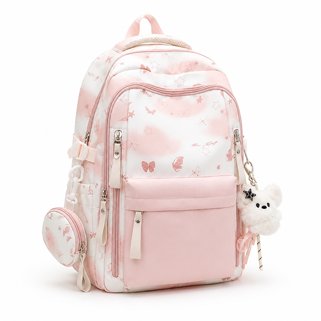 Water-Resistant Multi-Pocket School Backpack (Padded Straps)
