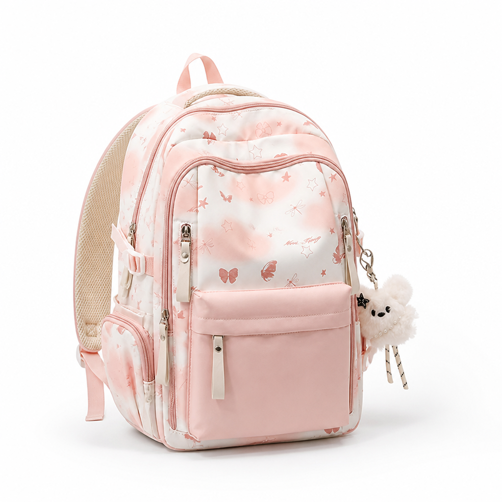 Water-Resistant Multi-Pocket School Backpack (Padded Straps)