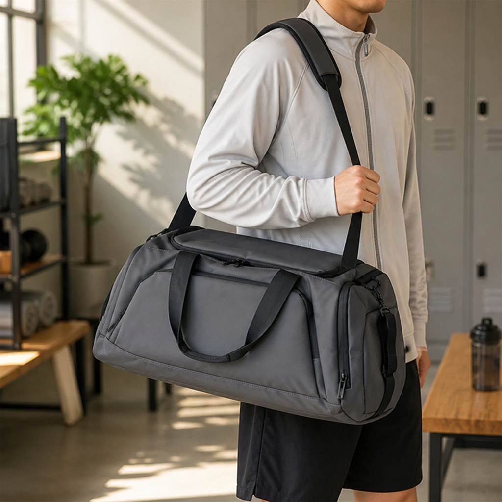 Water-Resistant Multi-Pocket Sports Duffle Bag