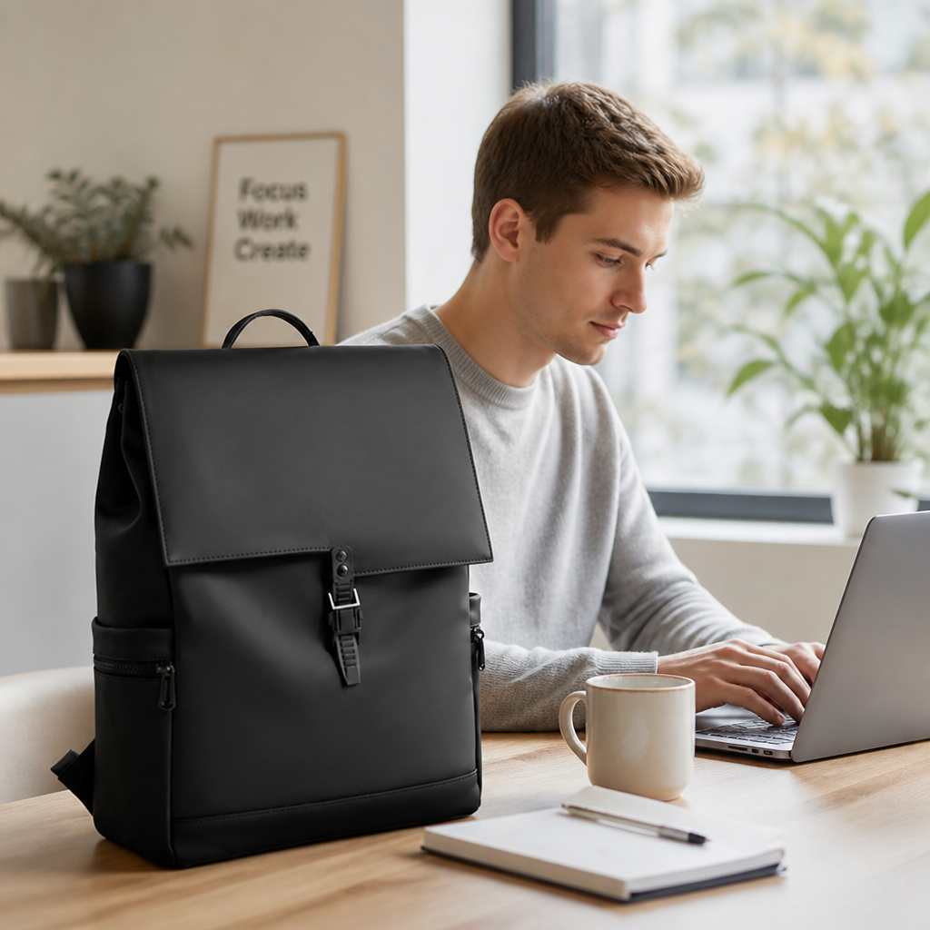 Water-Resistant Organizer Commuter Backpack (Fits 15in Laptop)