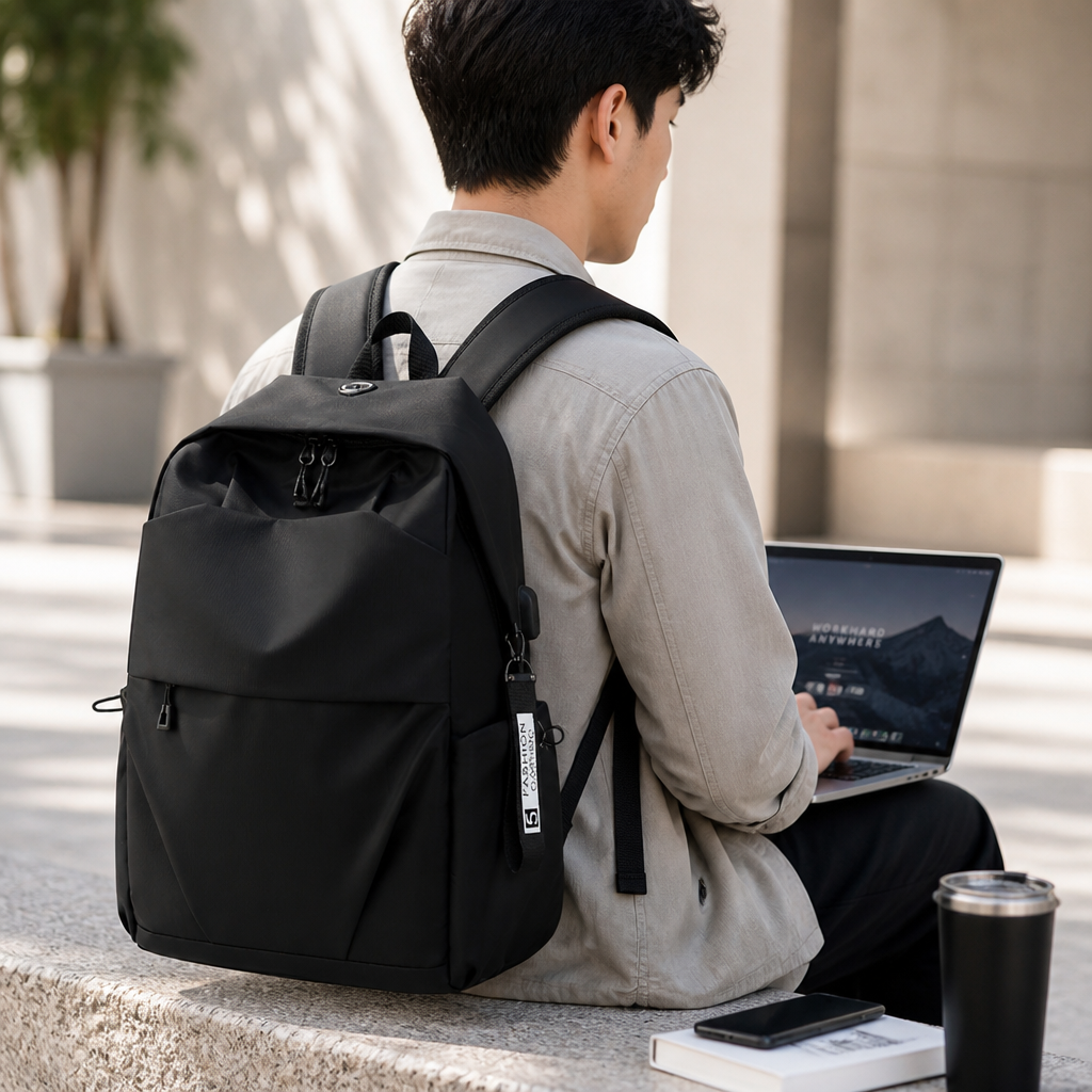 Water-Resistant Padded Laptop Backpack