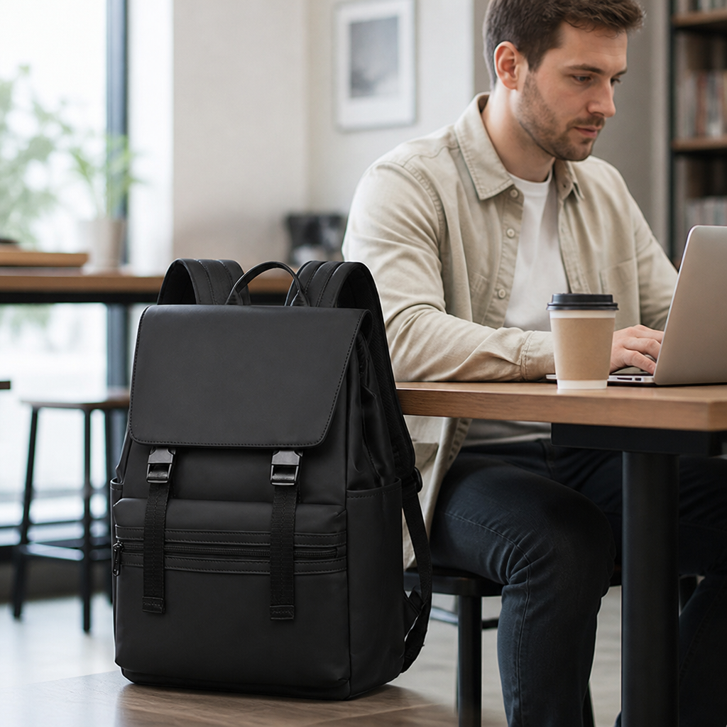 Water-Resistant Padded-Strap Backpack (Fits 15-Inch Laptop)