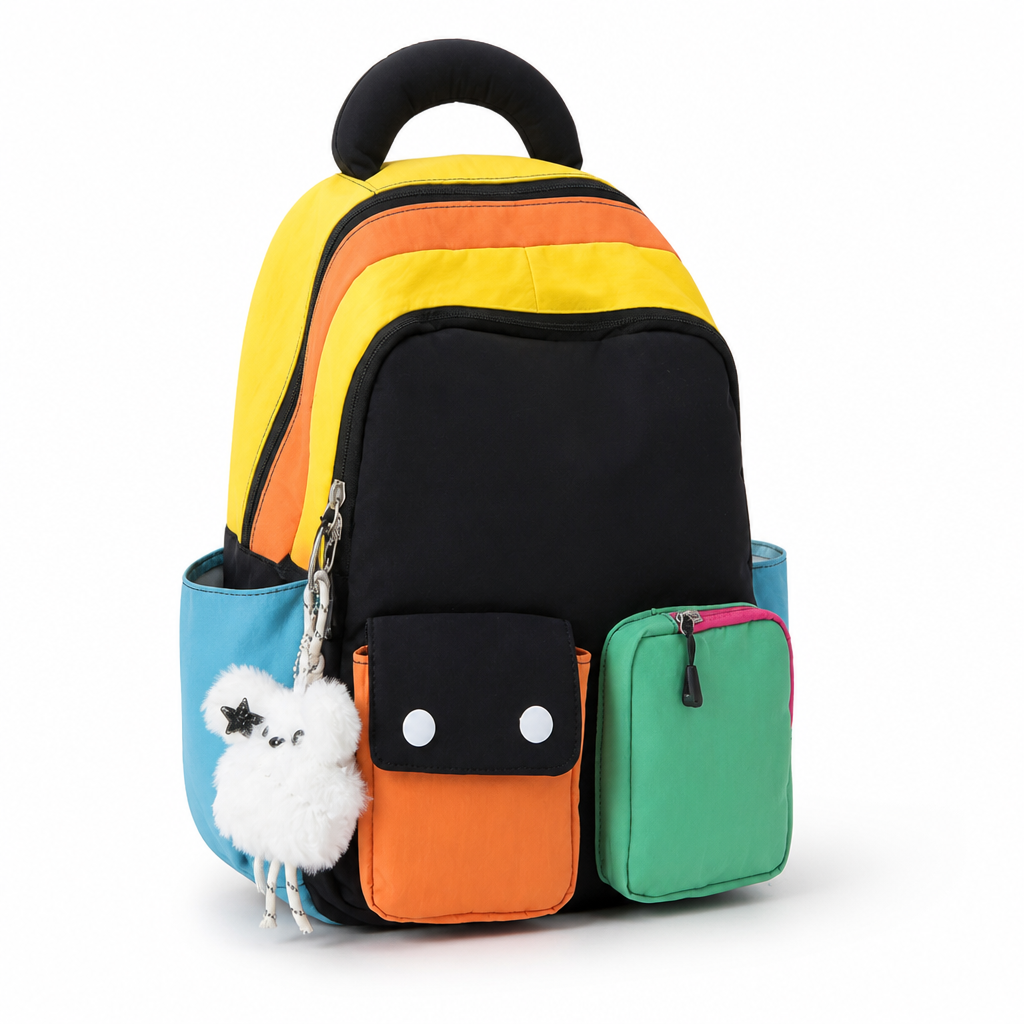Water-Resistant Padded Straps Multi-Pocket School Backpack