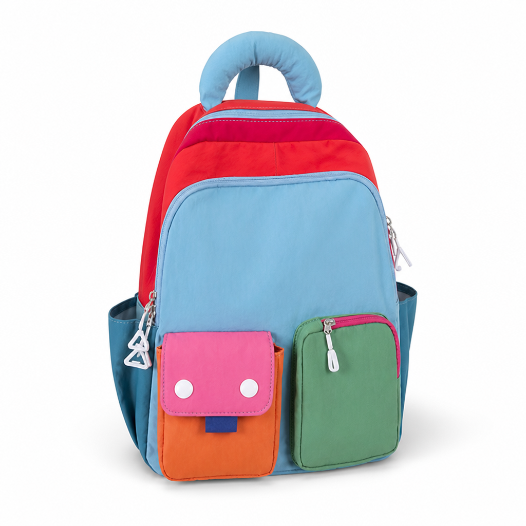Water-Resistant Padded Straps Multi-Pocket School Backpack