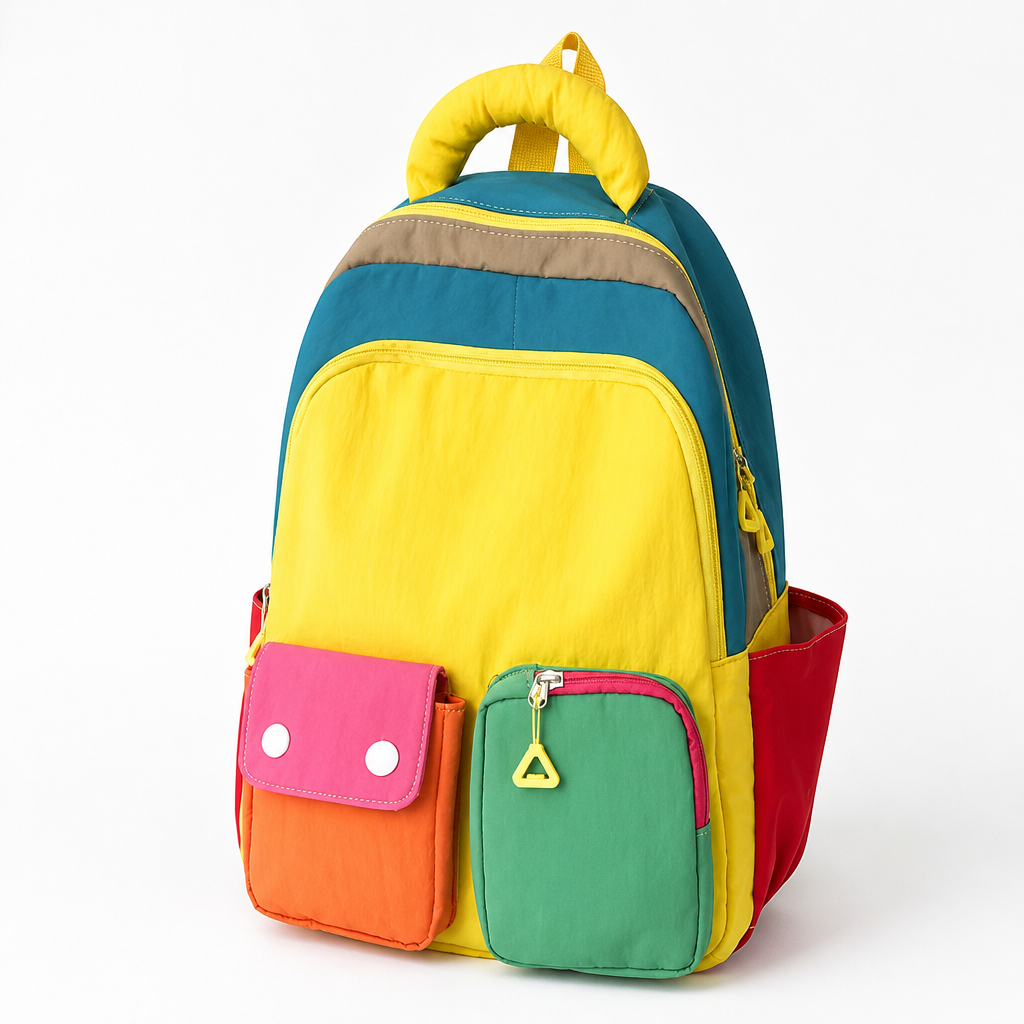 Water-Resistant Padded Straps Multi-Pocket School Backpack