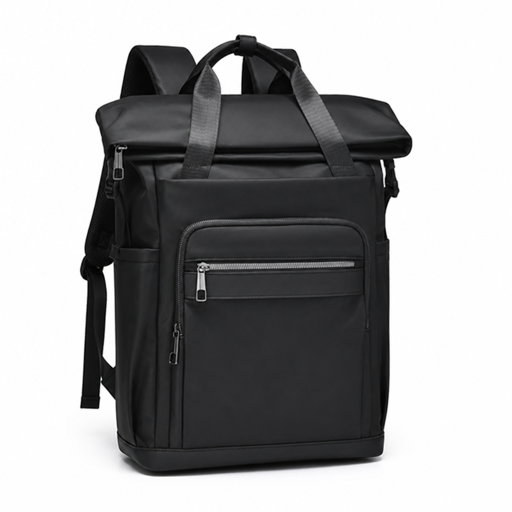 Water-Resistant Roll-Top Backpack