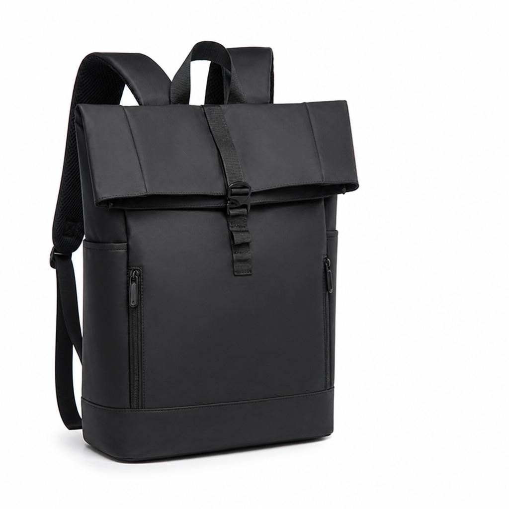 Water-Resistant Roll-Top Backpack (Ergonomic Padded Straps)