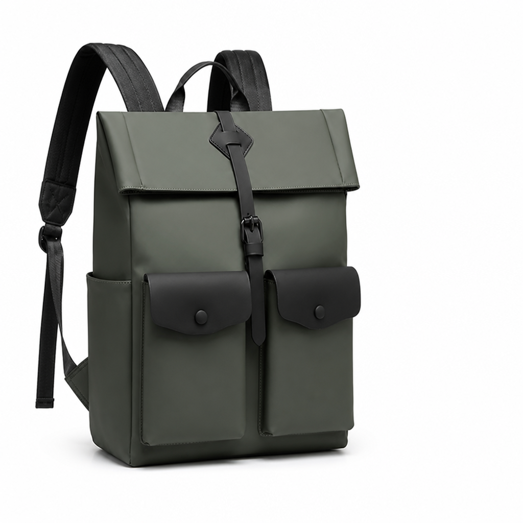 Water-Resistant Roll-Top Backpack (Laptop Sleeve)