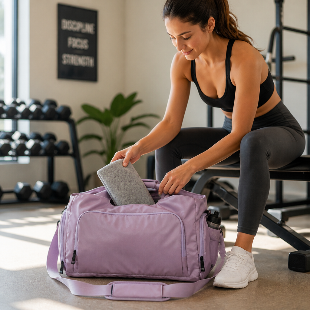 Water-Resistant Spacious Duffel Bag (Adjustable Strap & Zippered Pockets)